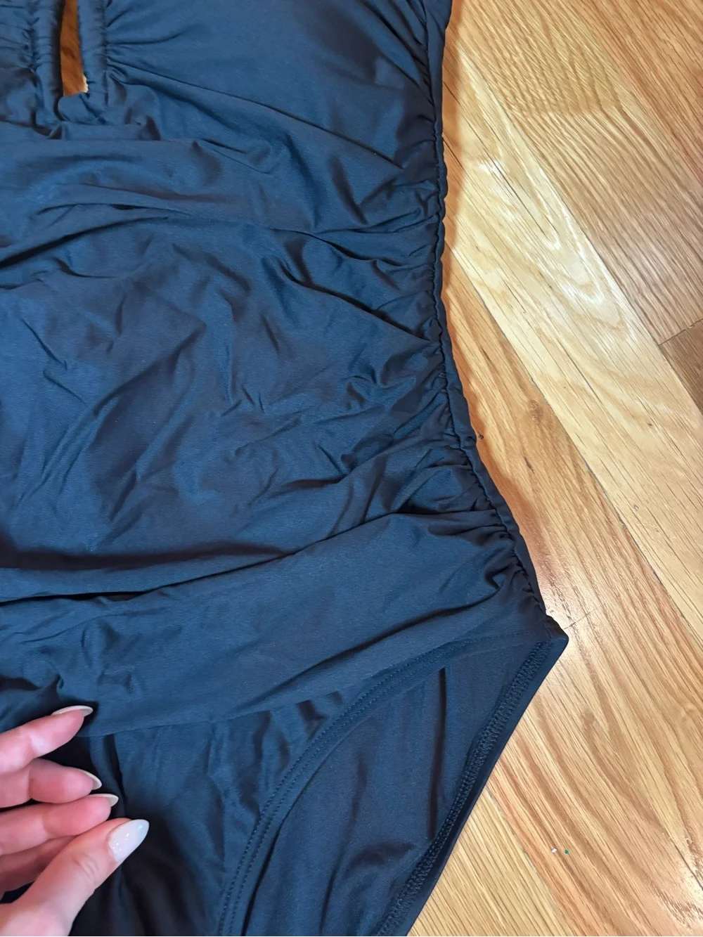DKNY Women’s Black Strapless One-Piece Swimsuit - Picture 2 of 7